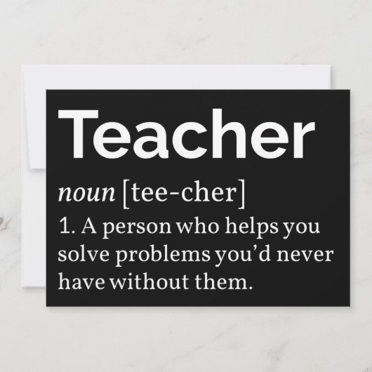 先生定義 招待状 (正面)