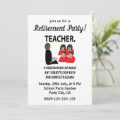 先生家庭教師の学校の退職パーティー先生 招待状 (スタンド正面)