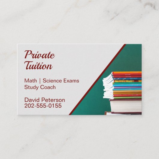 先生家庭教師の授業料 名刺 (正面)