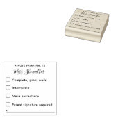 先生宿題の反応フィードバック ラバースタンプ (押印)