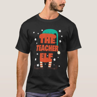 先生小妖精や小人クリスマスパジャマ – 先生マッチングFa Tシャツ