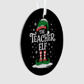 先生小妖精や小人クリスマスファミリーマッチンググループ オーナメント (正面)