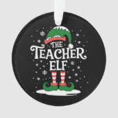 先生小妖精や小人クリスマスファミリーマッチンググループ オーナメント (正面)