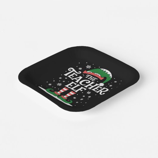 先生小妖精や小人クリスマスファミリーマッチンググループ ペーパープレート (傾斜あり)