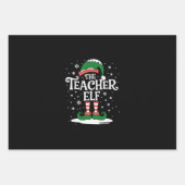 先生小妖精や小人クリスマスファミリーマッチンググループ ラッピングペーパーシート (正面)