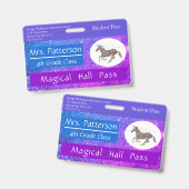 先生小学校ホールパスカスタム バッジ (正面＆裏面)