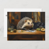 先生尾山嵐が机に座って ポストカード (正面/裏面)