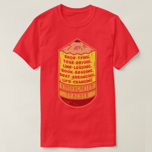 先生幼稚園先生3 Tシャツ (デザイン正面)