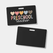 先生幼稚園新学期 バッジ (正面＆裏面)