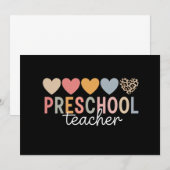 先生幼稚園新学期 招待状 (正面/裏面)