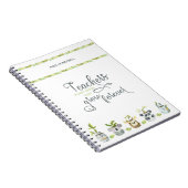 先生引用文かわいい動物の植物ポット ノートブック (右側)