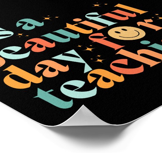 先生引用文は美しい日教えだ ポスター (角)