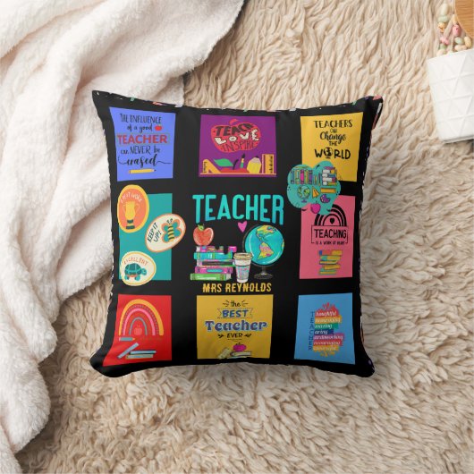 先生引用文ギフトおもしろいパーソナライズされた装飾品 クッション (ブランケット)