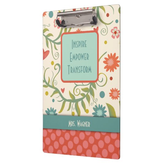 先生引用文名かわいらしフローラカスタマイズ クリップボード (左)