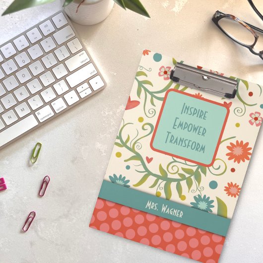 先生引用文名かわいらしフローラカスタマイズ クリップボード