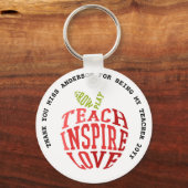 先生引用文感謝の退職別 キーホルダー (正面)