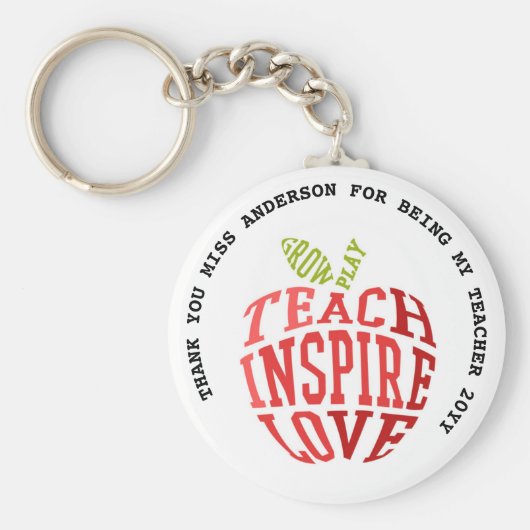 先生引用文感謝の退職別 キーホルダー (正面)