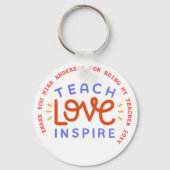 先生引用文感謝の退職別 キーホルダー (正面)