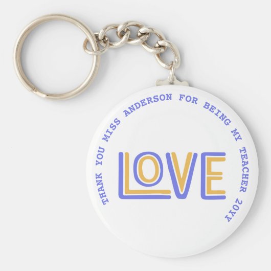 先生引用文感謝の退職別 キーホルダー (正面)