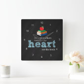 先生引用文 スクエア壁時計 (ホーム)