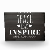 先生引用文 パーソナライズされた フォトブロック (正面)