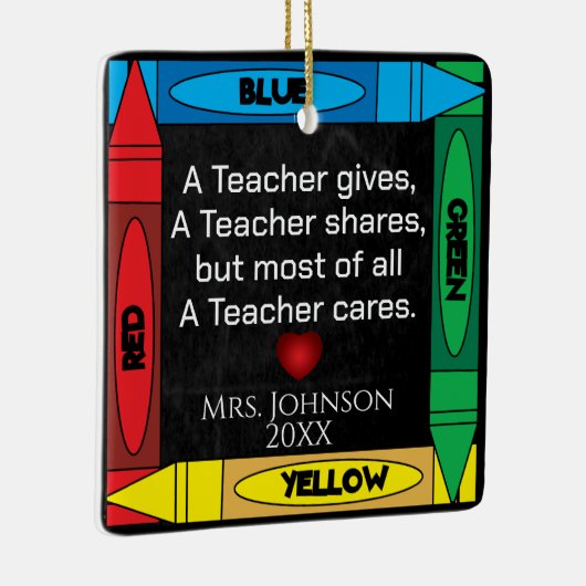 先生引用文#4-パーソナライズセラミックオーナメント セラミックオーナメント (右)