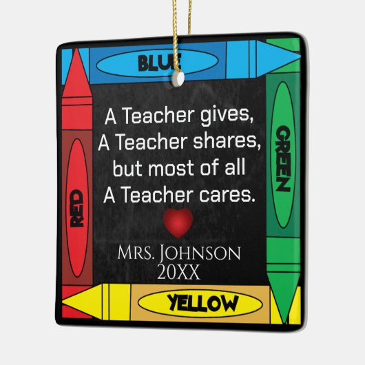 先生引用文#4-パーソナライズセラミックオーナメント セラミックオーナメント (左)