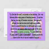 先生引退「行かない」ストーリーアートギフト ポストカード (正面/裏面)