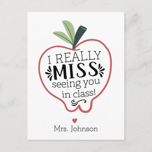 先生恋しく思D.はがきであなたを見る ポストカード (正面)