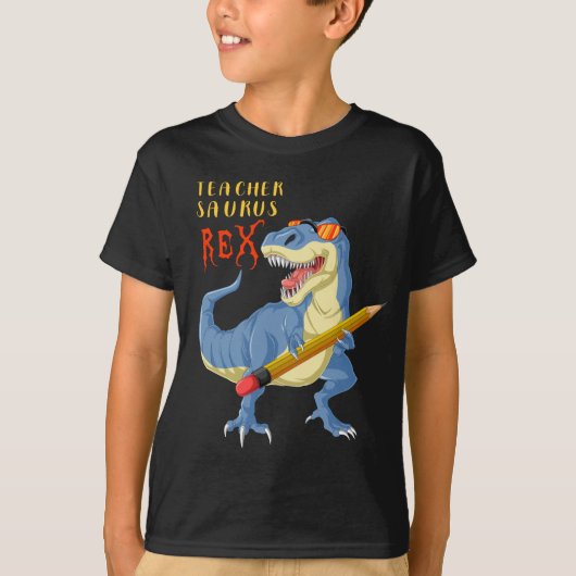 先生恐竜トレックス Tシャツ (正面)