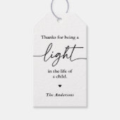 先生感光キャンドル ギフトタグ (正面)