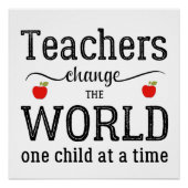 先生感動的スクリプト引用文と赤りんご ポスター (正面)