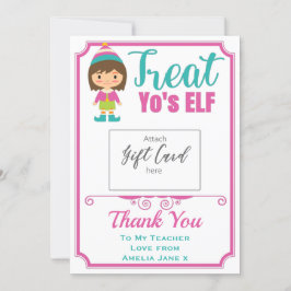 先生感謝あなたのELFギフトカードホルダーを扱う