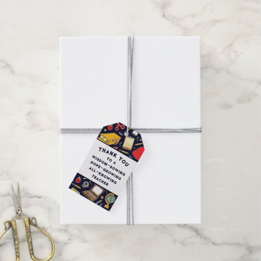 先生感謝ありがとうギフトラベル ギフトタグ (より糸付き)