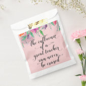 先生感謝ありがとうフローラ赤面ピンク フェイバーバッグ (封をした状態)