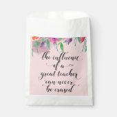 先生感謝ありがとうフローラ赤面ピンク フェイバーバッグ (正面)