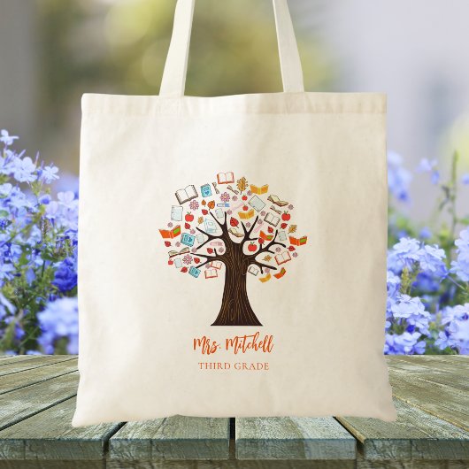 先生感謝ありがとう先生ツリー トートバッグ