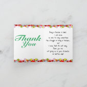 先生感謝していあいさつきカードに送信 カード (内部)