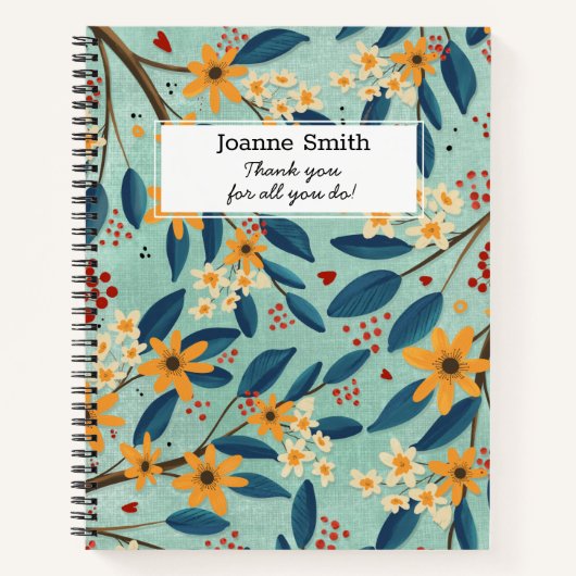 先生感謝していあなたのために ノートブック (正面)