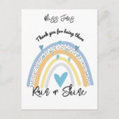 先生感謝していあなた虹のクラスのギフト退職 ポストカード (正面)