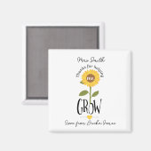 先生感謝していは私の救済ひまわり育ち マグネット (正面/裏面)