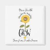 先生感謝していは私の救済ひまわり育ち マグネット (正面)