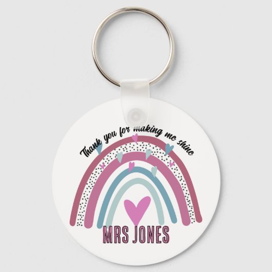 先生感謝していは私を虹の退職者にしてくれた キーホルダー (裏面)