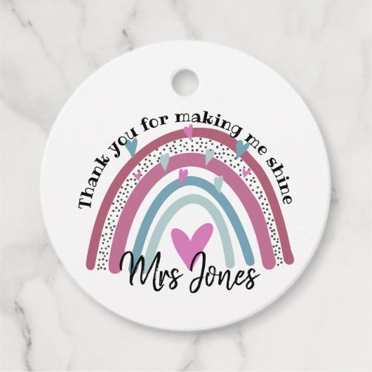 先生感謝していは私を虹の退職者にしてくれた フェイバータグ (正面)