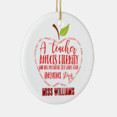 先生感謝していは退職ワードアートapple セラミックオーナメント (右)