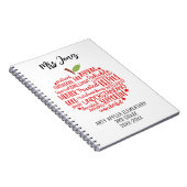 先生感謝していは退職ワードアートapple notebo ノートブック (右側)