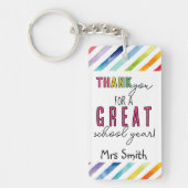先生感謝していギフト素晴らし学校年 キーホルダー (正面)