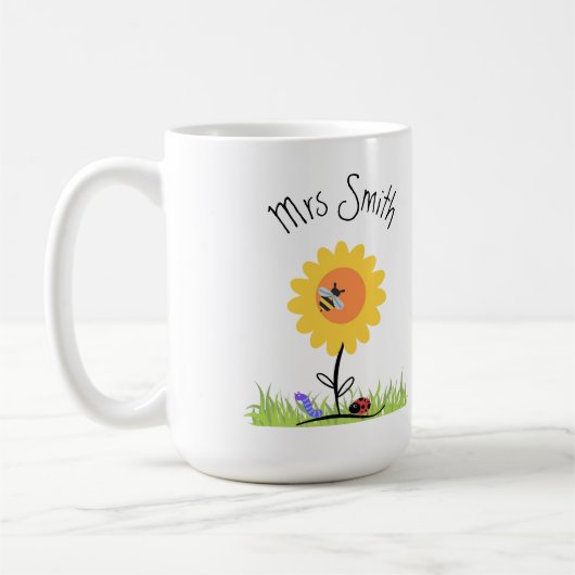 先生感謝していマグ – パーソナライズされた コーヒーマグカップ (左)