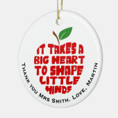 先生感謝していユーアップル円オーナメント セラミックオーナメント (左)