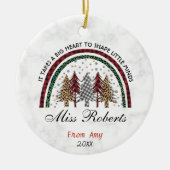 先生感謝していユークリスマスレインボーツリー セラミックオーナメント (正面)